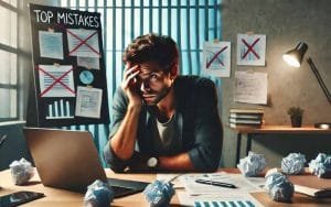 Illustration for a guide to avoiding common mistakes when starting an online business