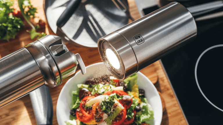 Automatic salt and pepper grinders