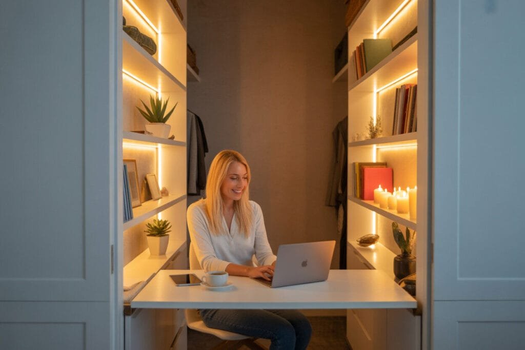 9. Closet Office (aka The “Cloffice”)