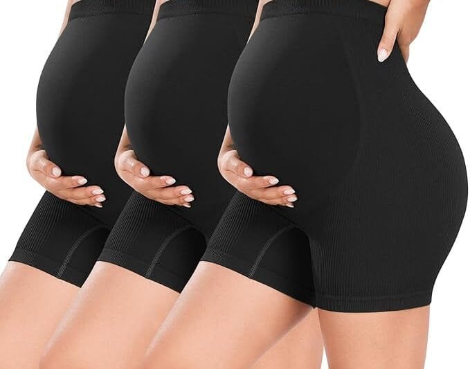 URUWASHI Ribbed Maternity Shorts Review (2025) – The Comfiest Pregnancy Workout Biker Shorts