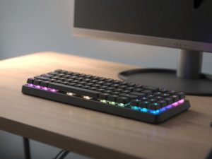Illustrative RGB tenkeyless gaming keyboard for the SteelSeries Apex 3 TKL review